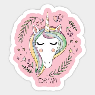 Unicorn dream shirt Sticker